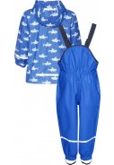 Playshoes kinderregenpak Blauw - Haai 5
