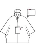 Reisenthel  damesregenponcho Rood - Paisley Black 5