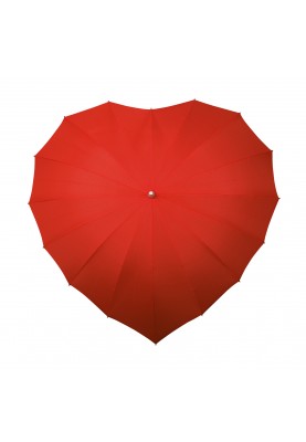 Rode paraplu in de vorm van een hartje