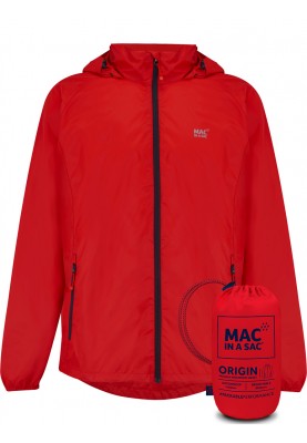 Rode regenjas Red van Mac in a Sac