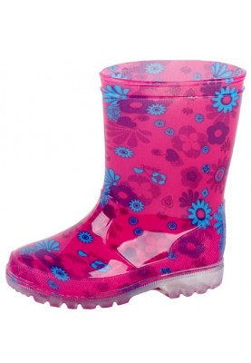 Roze meisjeslaars met blauwe bloemetjes