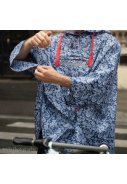 Smati damesregenponcho Blauw - Paisley 3