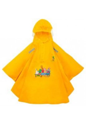 Willex kinderregenponcho Geel - Kikker en vriendjes