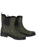 XQ Footwear damesregenlaarzen Groen - Luipaard 2