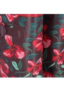 XQ Footwear damesregenlaarzen Rood - Bloemen 3
