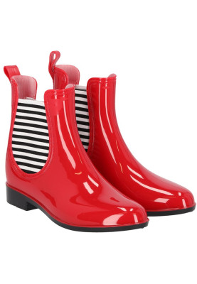 XQ Footwear damesregenlaarzen Rood - Chelsea