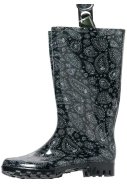 XQ Footwear damesregenlaarzen Wit/Zwart - Paisley 4