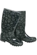 XQ Footwear damesregenlaarzen Wit/Zwart - Paisley 3