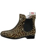 XQ Footwear damesregenlaarzen Zwart - Luipaard 2