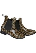 XQ Footwear damesregenlaarzen Zwart - Luipaard 3