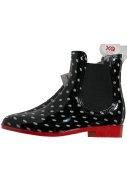 XQ Footwear damesregenlaarzen Zwart - Stip 2
