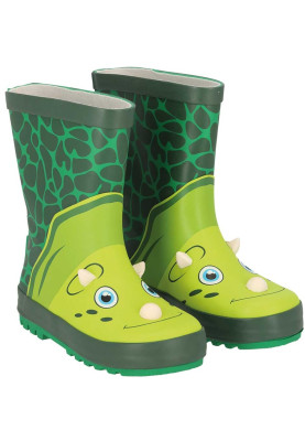 XQ Footwear kinderregenlaarzen Groen - Dino